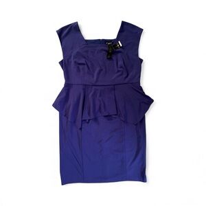 Lane Bryant Royal Blue Peplum Mini Dress | Sz 20